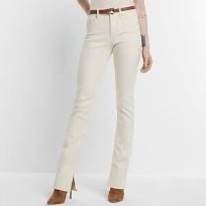 Express Cream Flare Jeans